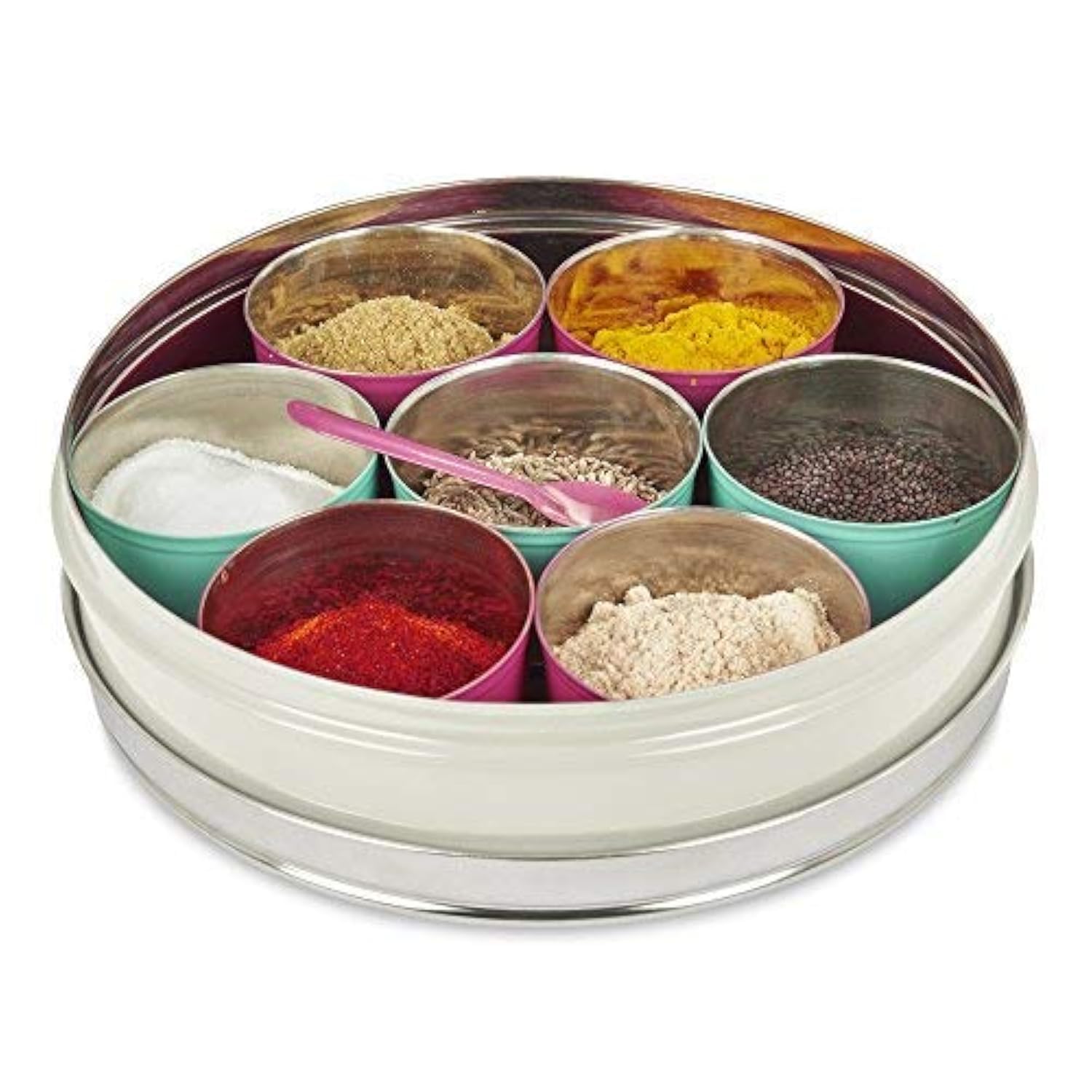 Elan Spice Box - Antique Gold Masala Dabba -22
