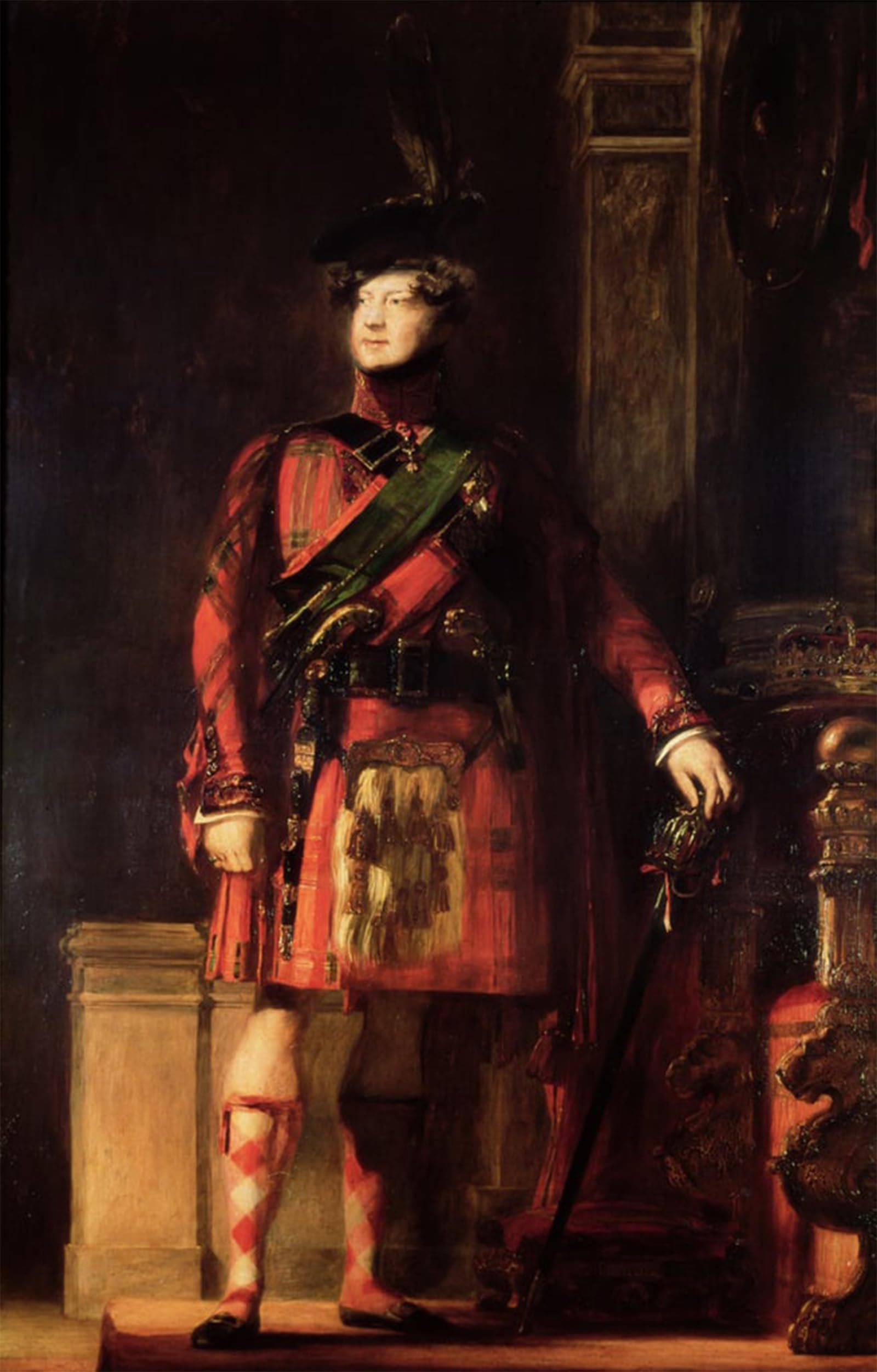 Posteriik No Frame Vintage Print Pop Art Landscape Artwork George Iv In Highland Dress By David Wilkie Art Prints For Office Home Decor 60X90cm
