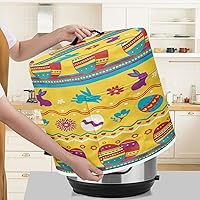 Vista 159 de Cubierta abstracta para freidora de aire con estampado de corazón, cubierta de olla a presión de 3 cuartos de galón, cubierta antipolvo para olla a