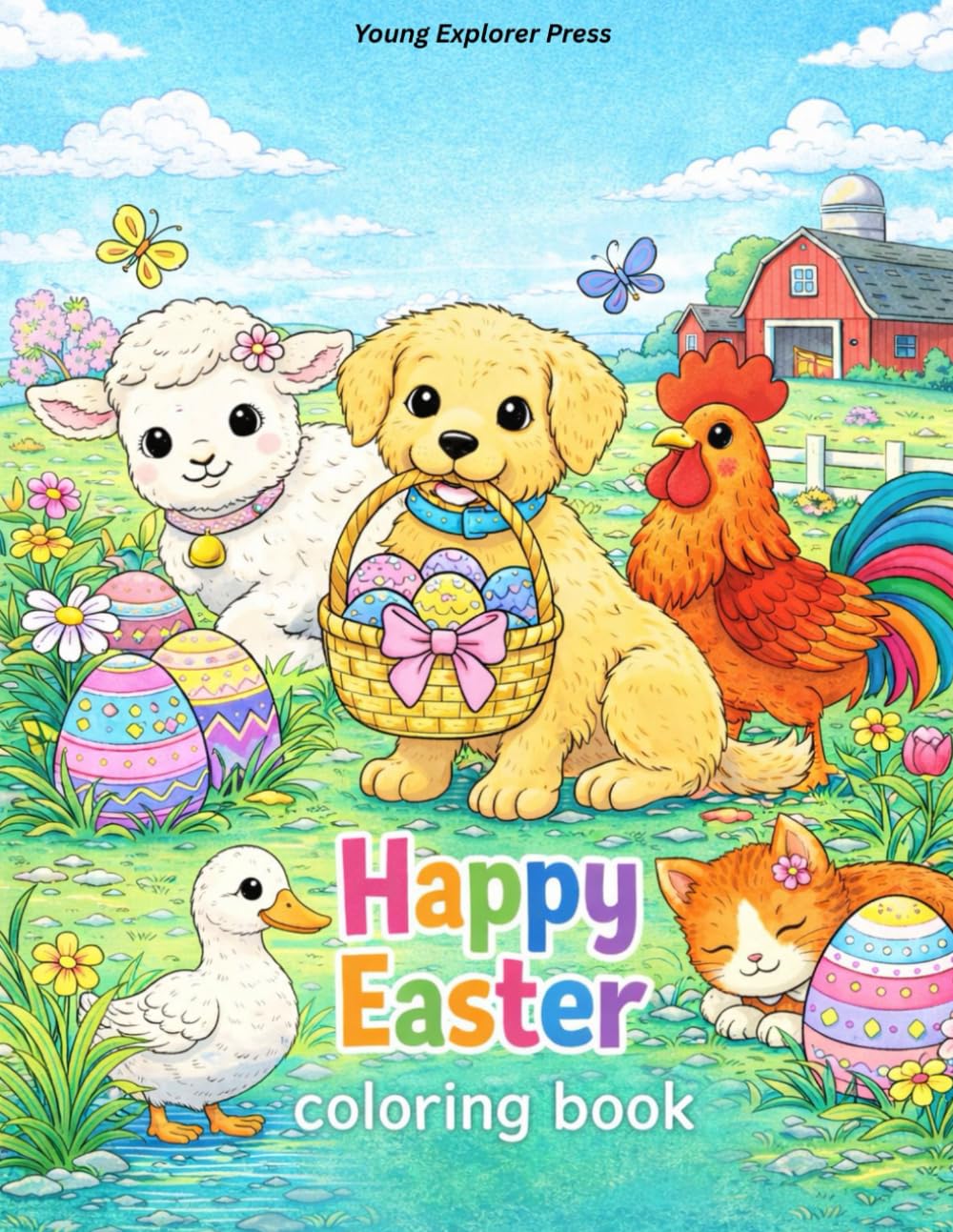 Happy Easter coloring book