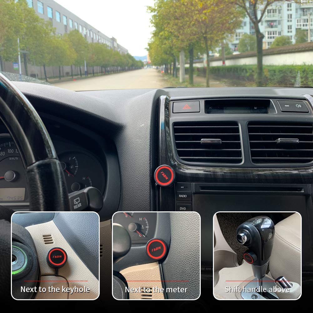 Examples of push button switch installation locations in a car interior