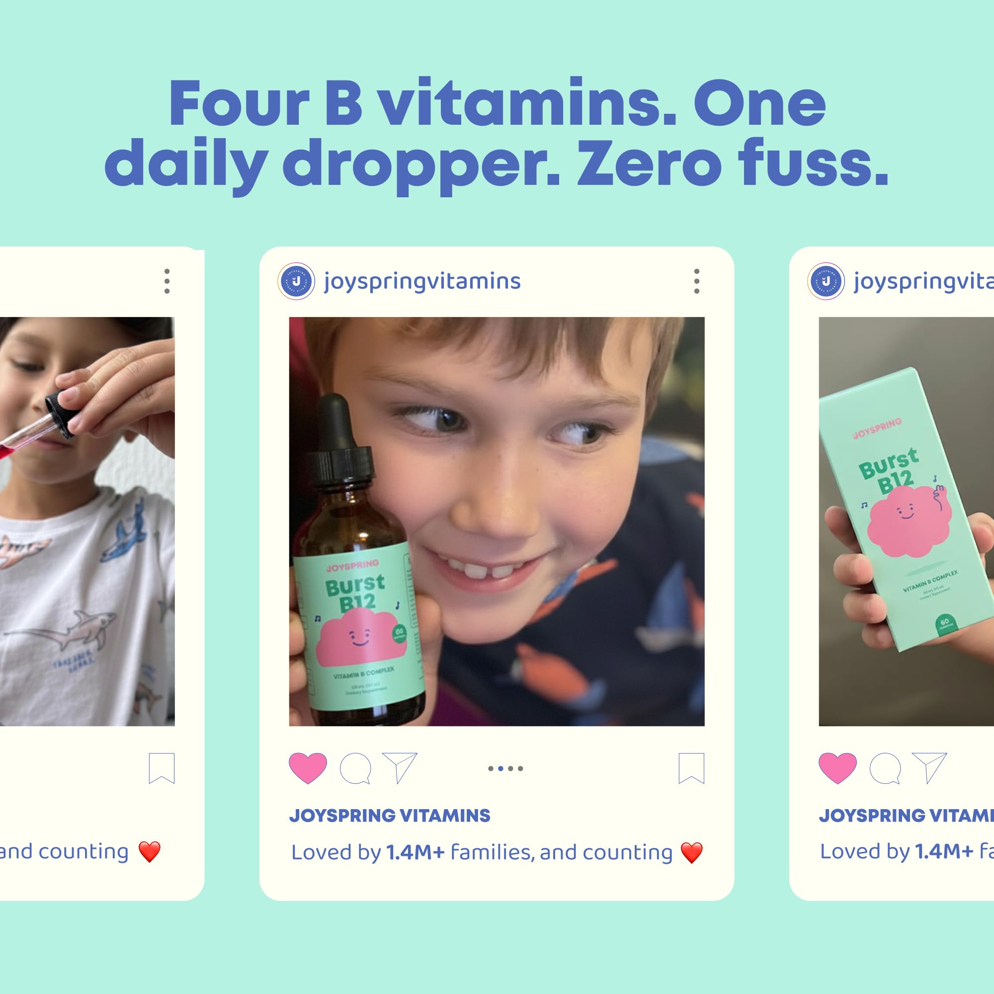 JoySpring Burst B12 Kids B Complex Drops, Flavorless, 60 Servings — Amazon image 3