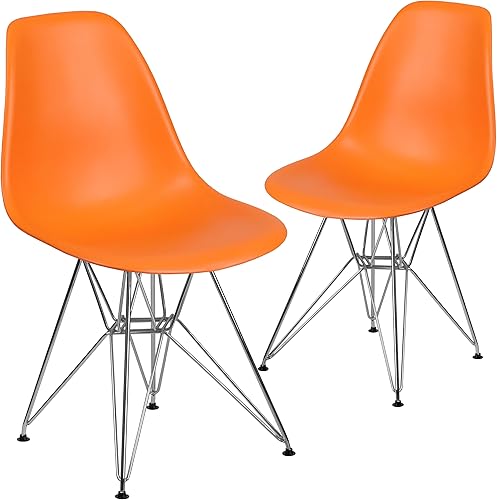 Miniatura 11 de Flash Furniture Elon Series Silla de plástico verde con base cromada Verde,Gris (Moss Gray),marino,Naranja,https://www.amazon.com/dp/undefined