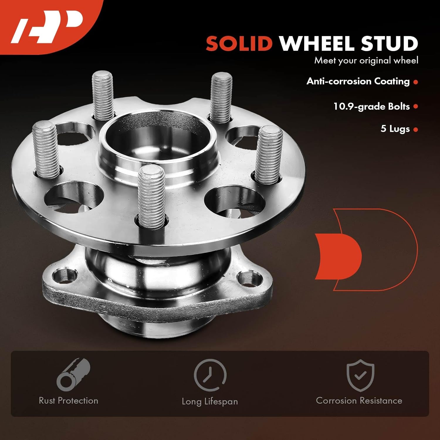 A-Premium 2 x Rear Wheel Bearing and Hub Assembly with 5-Lug Compatible with Toyota Sienna 2011-2020, AWD Only