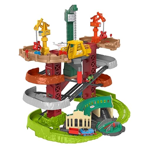 Thomas & Friends Trains & Cranes Super Tower, motorized train and track set for preschool kids ages 3 years and up (Amazon Exclusive)