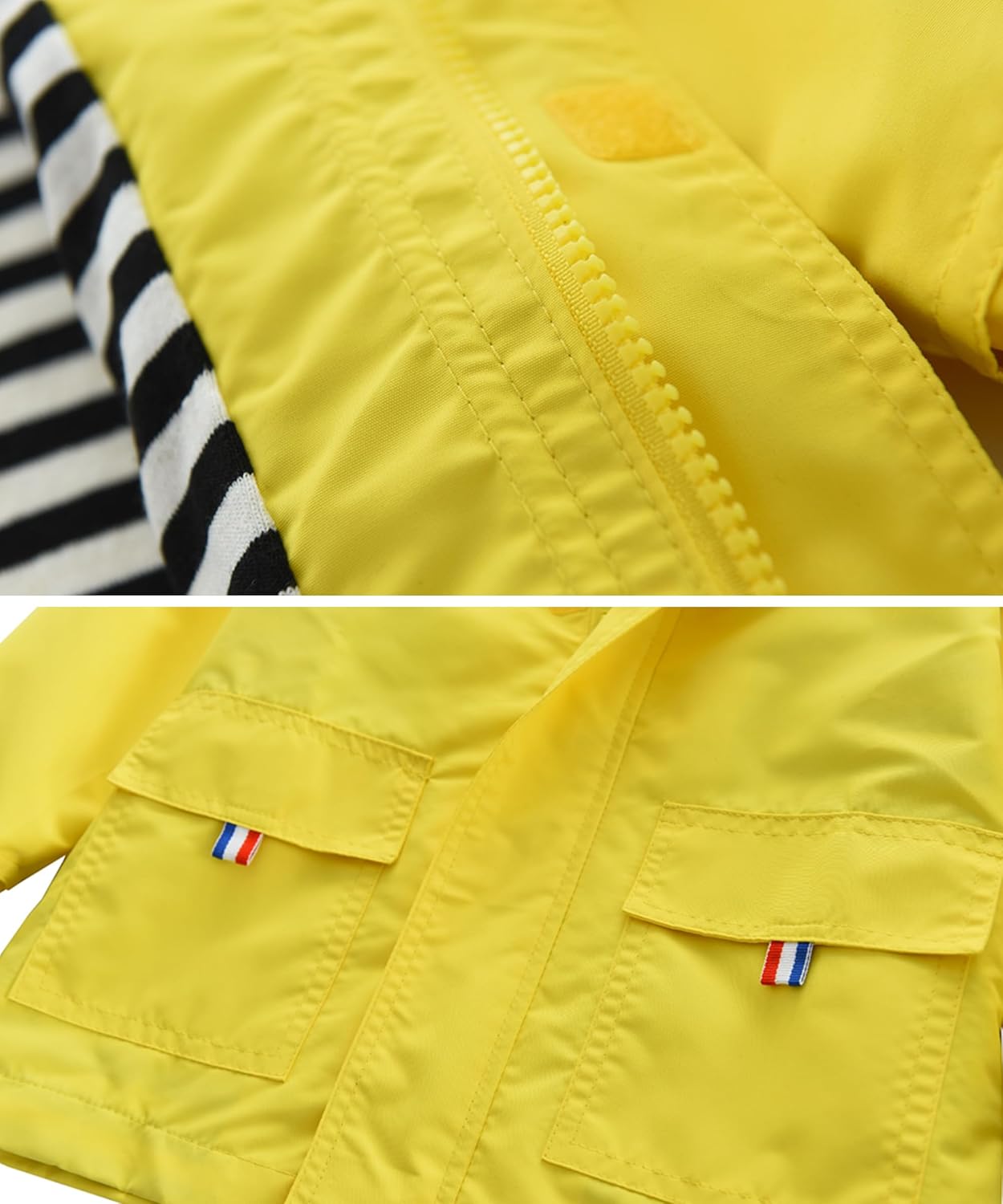 M2C Boys Girls Hooded Cotton Lined Rain Jacket Light Windbreaker - Image 2