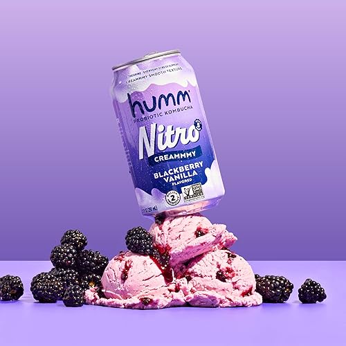 Miniatura 30 de Humm Paquete variado de refrescos probióticos espumosos, crema de limón y bayas, cero azúcar, cero calorías, 2 mil millones de probióticos, vitamina