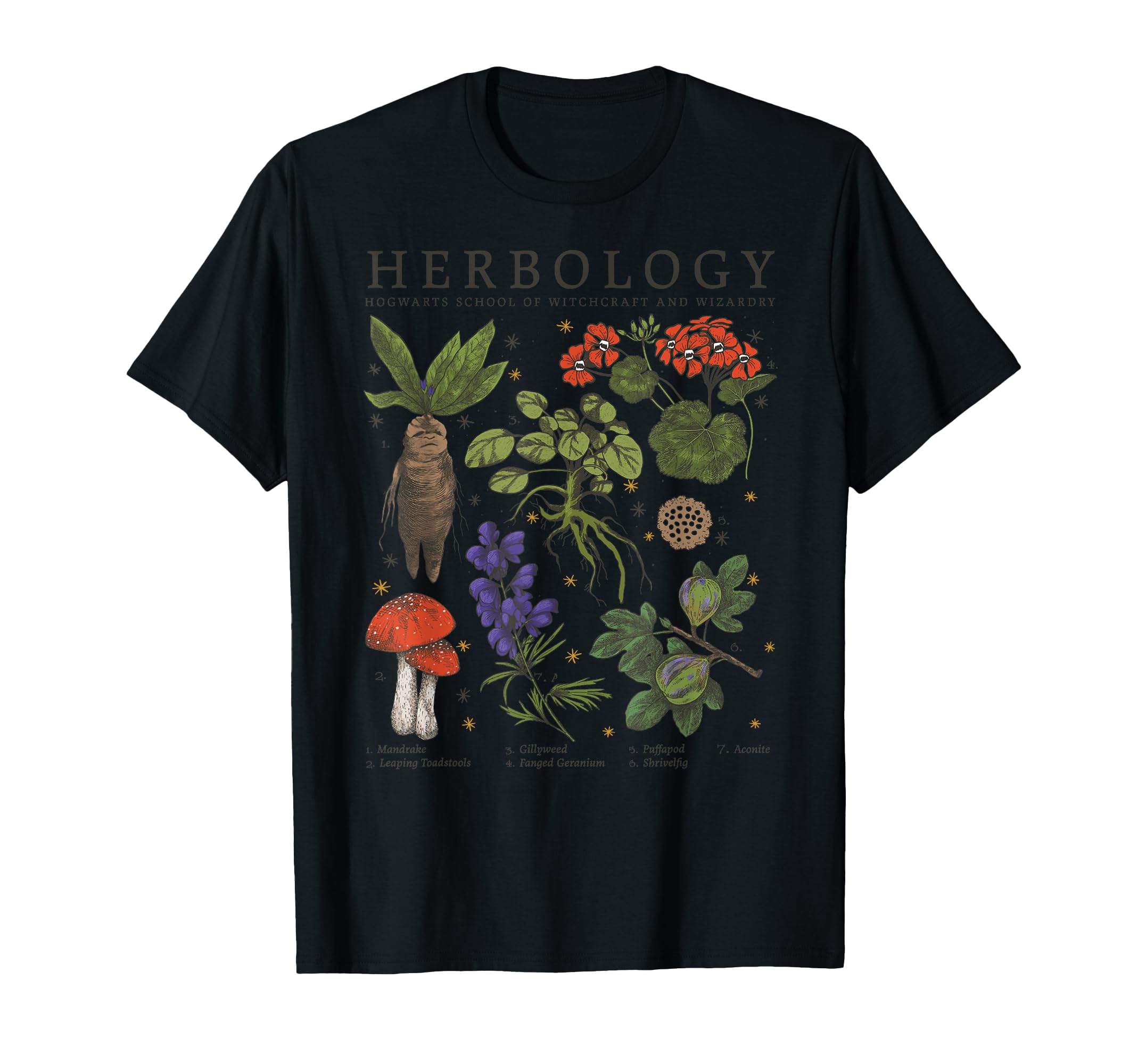 Herbology Plants Vintage Textbook Poster T-Shirt