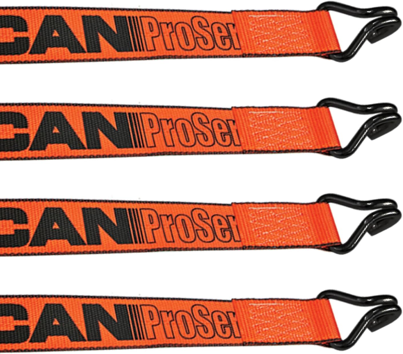 VULCAN Winch Strap with Heavy Wire Hook - 2 Inch x 15 Foot - 4 Pack - PROSeries - 3,300 Pound Safe Working Load - Image 5