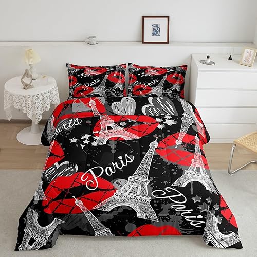 Miniatura 8 de Erosebridal Juego de edredón de pestañas tamaño King, ropa de cama de unicornio femenino con pestañas para niñas y mujeres, elegante edredón