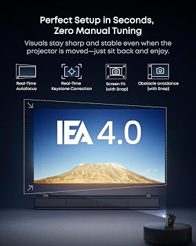 soundcore Nebula P1 Portable GTV Projector with Detachable Speakers, 650 ANSI Lumens, 1080P, 20W Truly 2.0 Surround Sound, Dolby Audio, Built-In Gimbal, Auto Adjustment, 180 Big Screen, Carry Handle