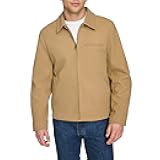 mens Faux Leather Laydown Collar Racer Jacket