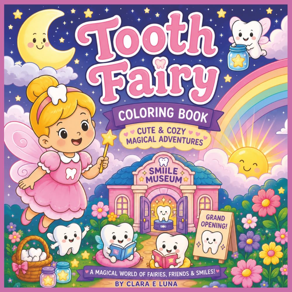 Tooth Fairy Coloring Book: Cute and Cozy Magical Adventures
