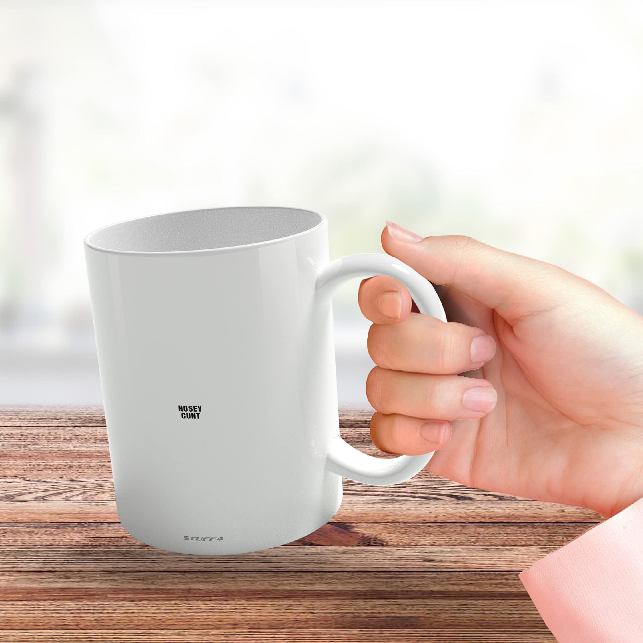 Stuff4 Nosey C**t Mug, Fun Sarcastic Gifts for Work Colleagues Crude Rude Xmas Gift - Image 3