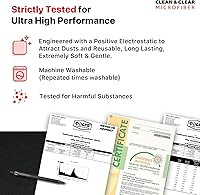 Vista 3 de Paño de limpieza de microfibra Clean & Clear, EXTRA GRANDE [Paquete de 8] Microfibra de CALIDAD ULTRA PREMIUM - Paño de limpieza de microfibra