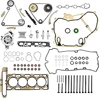 Vista 1 de Juego de juntas de culata y kit de cadena de distribución y bomba de agua, compatible con 2009-2017 Chevy Captiva Cobalt Equinox HHR Malibu, Buick