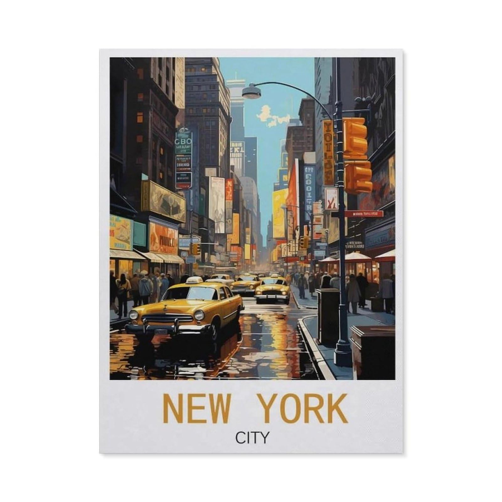 BEAYODKP DIY 5D Diamond Painting，New York City Street（40x50cm）