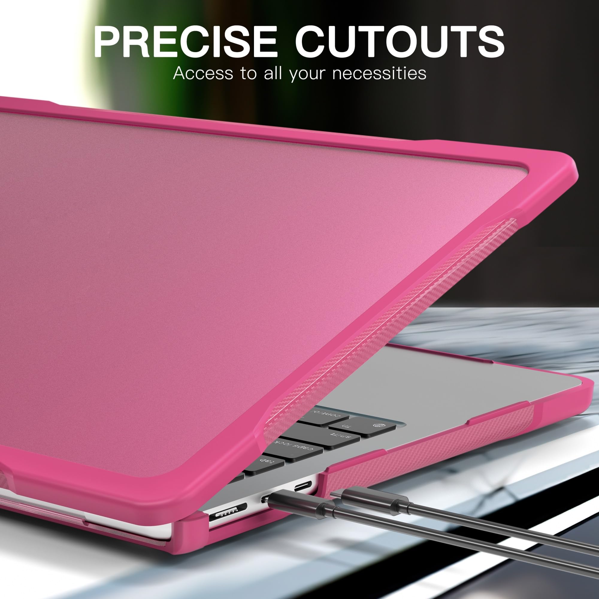 Custodia protettiva per tablet PC compatibile con MacBook Air 13,6 pollici Custodia 2022 2024 Release M3 A3113 M2 A2681, custodia protettiva rigida a doppio strato TPU paraurti compatibile con MacBook