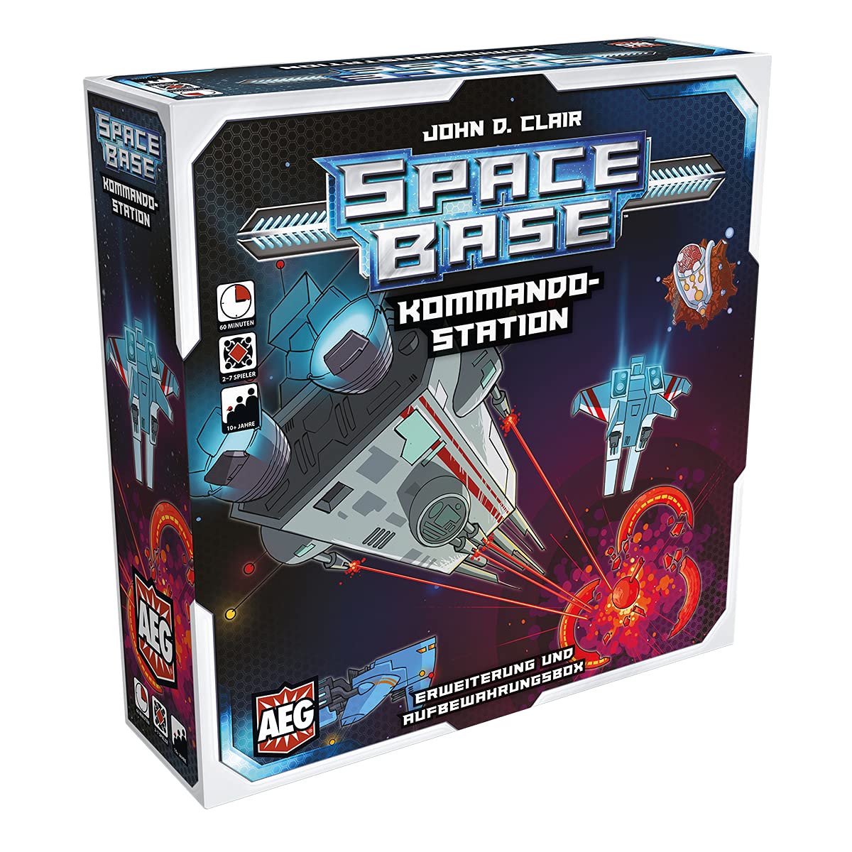 Alderac Entertainment Group, Space Base: Kommandostation, Erweiterung, Familienspiel, Würfelspiel, 2-7 Spieler, Ab 10+ Jahren, 60+ Minuten, Deutsch