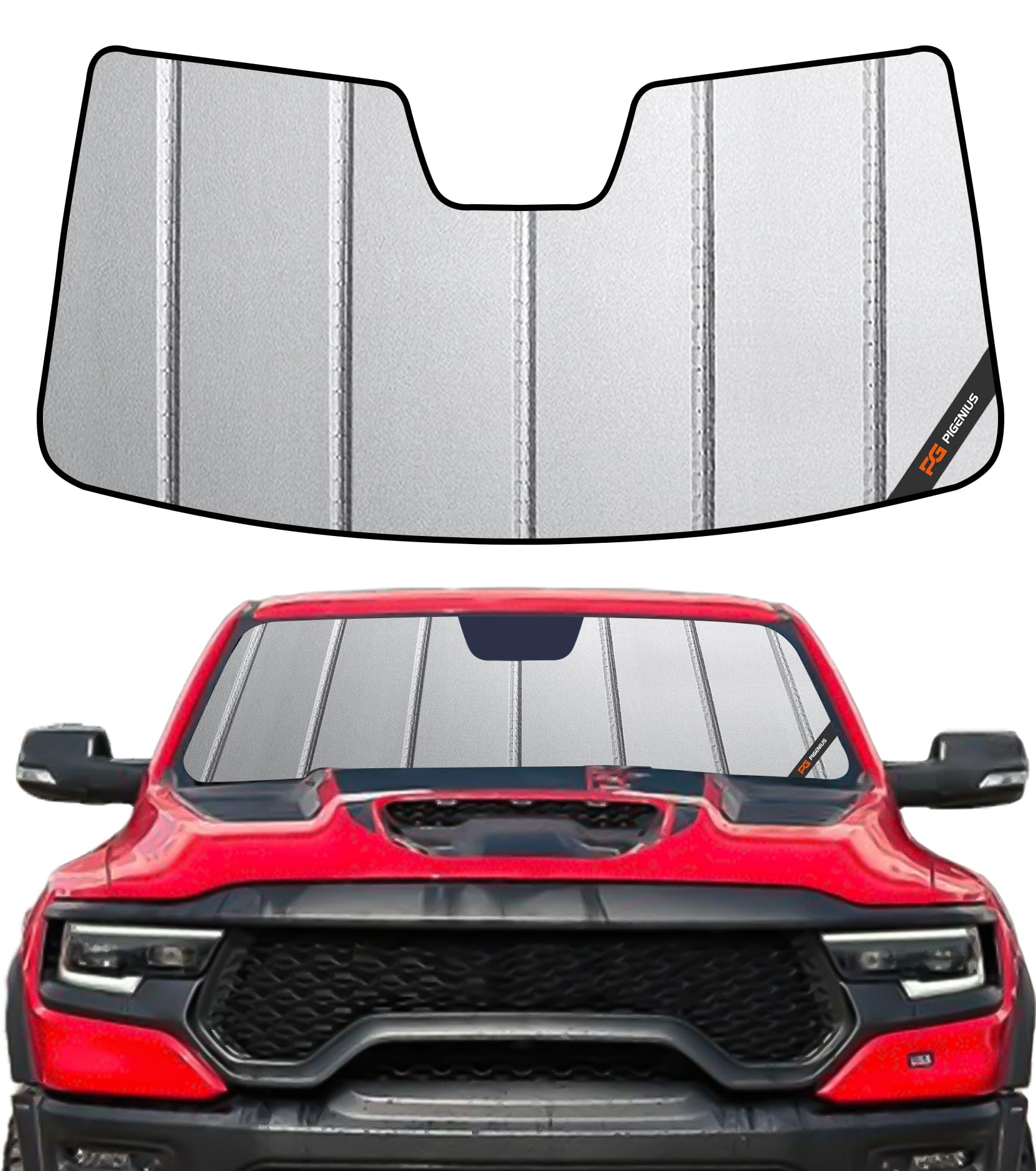 Pigenius Windshield Sun Shade for Ram 1500