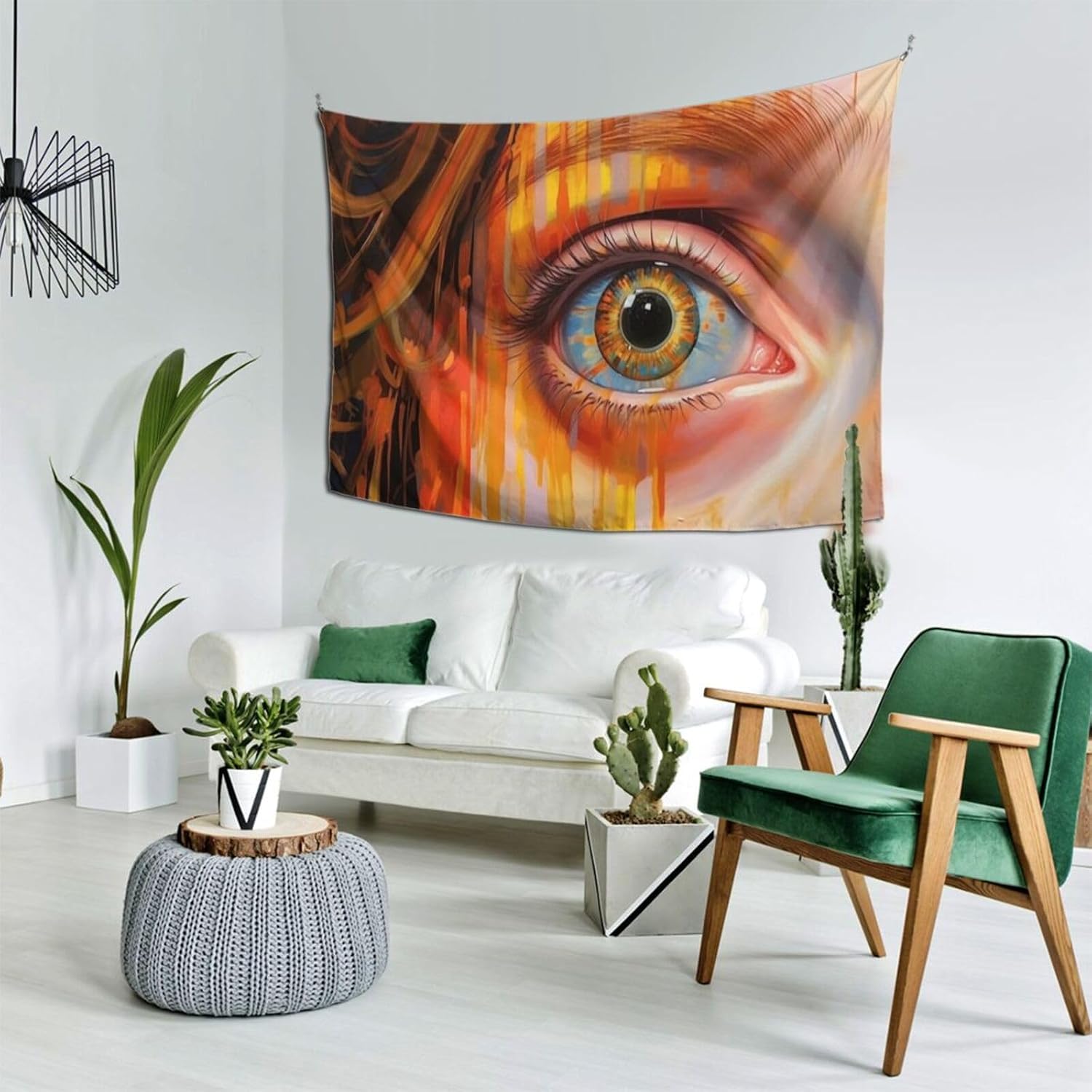 HCVXBSA Custom Tapestry for Room Decor - Unique Personalized Wall Hanging, Perfect for Bedroom, Dorm, and More - Trippy, Boho, Gothic, Anime, and More Beautiful eyes image 3