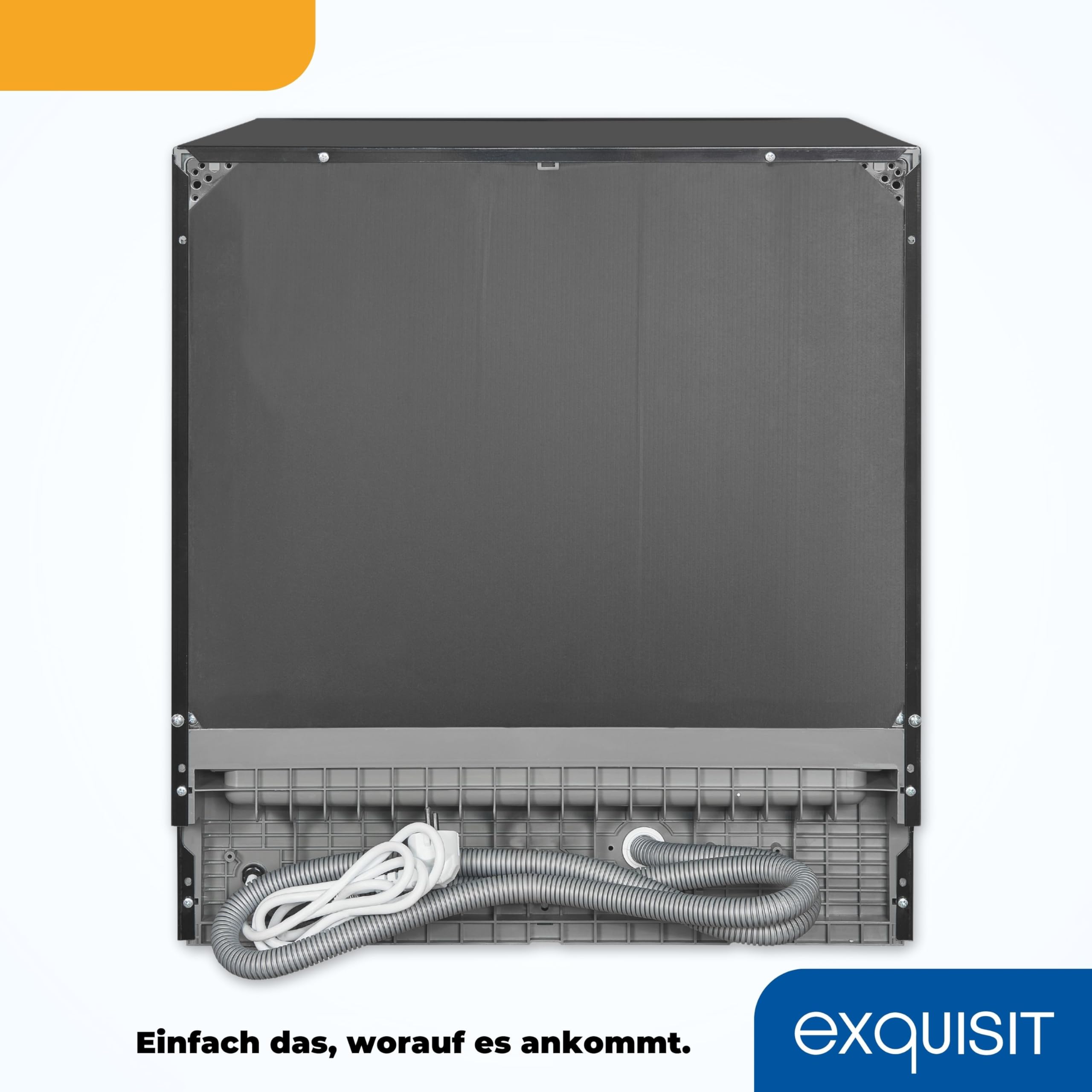 Exquisit GSP508-030D Tischgeschirrspüler, 55 cm breit, 8 Maßgedecke, 7 Programme, schwarz