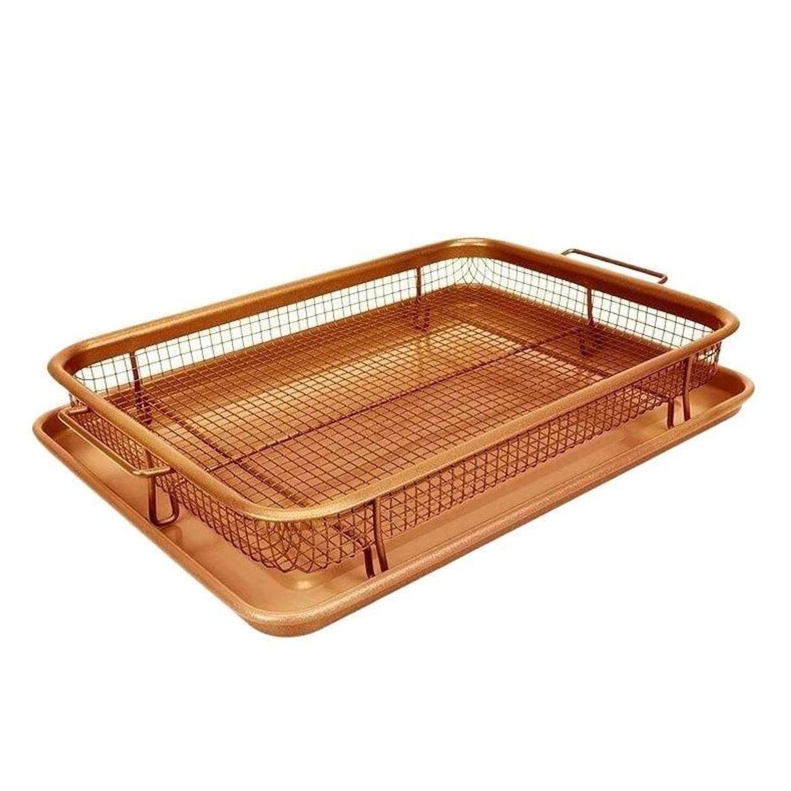 Teglia Da Forno Antiaderente E Padella For Olio Con Cestello For Patatine, Rete For Griglia, Teglia, Utensili Da Cucina(Brass)
