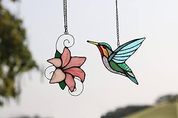 トロント・ステンドグラス Hummingbird ハミングバード ハチドリ ステンドグラス サンキャッチャー『Hummingbird～ハチドリ