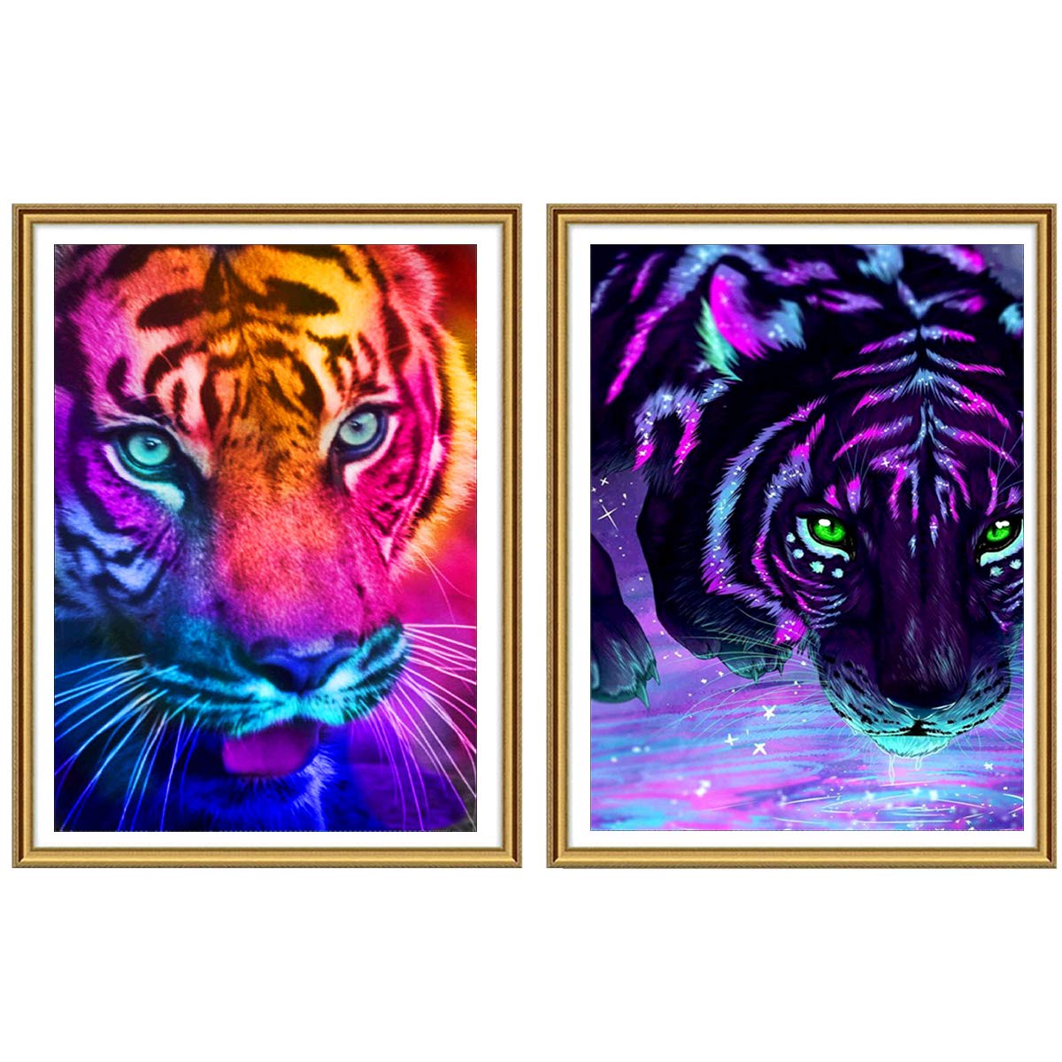 2 Pack 5d Diy Diamond Painting Galaxy Tiger Full Drill Ginfonr Colorful Tigers Embroidery Rhinestone Paint With Diamonds Art Decoration Paintings Mosaic Home Decor 12x16 Inch 30x40cm Buy Online In Cote D 2 Pack 5d Diy Diamond Painting Galaxy Tiger Full Drill Ginfonr Colorful Tigers Embroidery Rhinestone Paint With Diamonds Art Decoration Paintings Mosaic Home Decor 12x16 Inch 30x40cm Buy Online In Cote D