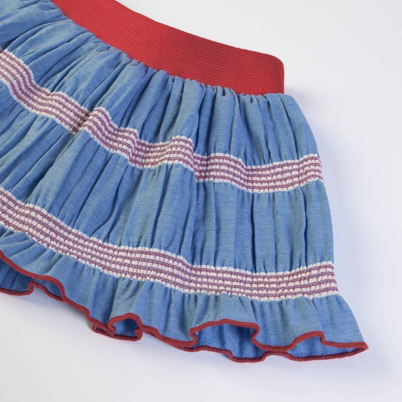 Nene Conjunto a juego para niña recién nacida de verano 3-36 meses camiseta camiseta de camiseta de tul y falda de algodón orgánico blanco azul flor rojo