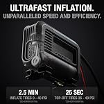 NOCO AIR20: UltraFast 20A Tire Inflator - 12V Portable Air Compressor Pump – 47 SLPM Airflow Inflates 0–40 PSI in 2.5 Minutes – Digital Gauge + Auto-Shutoff