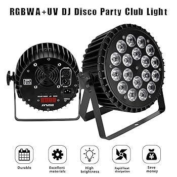 ADJ ステージライトセット Amazon.co.jp: ZonQoonz 4個セット14LEDx6W ステージライト LED