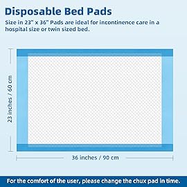 150 Count Disposable Beds Pads,23x36 Waterproof Adults Incontinence Chucks Underpads,Absorbent Leakproof Pee Pads for Kids,Elderly,Extra Large Dog Puppy Training Pad, Baby Changing Liner