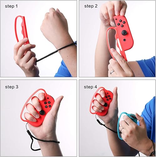 Vista 5 de ECHZOVE Agarre de boxeo para Nintendo Switch Fitness Boxing, controlador para Nintendo Switch Boxing Game