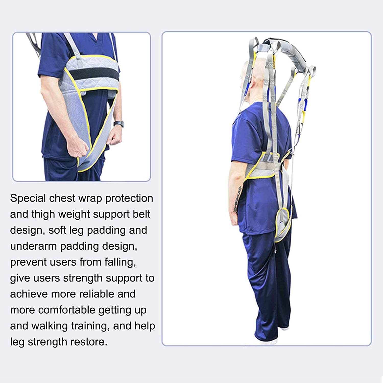 Moving Assist Medical Safety Mesh Lifting Sling per infermieristica, anziani, disabili – imbracatura di sollevamento paziente, imbracatura per camminare in piedi