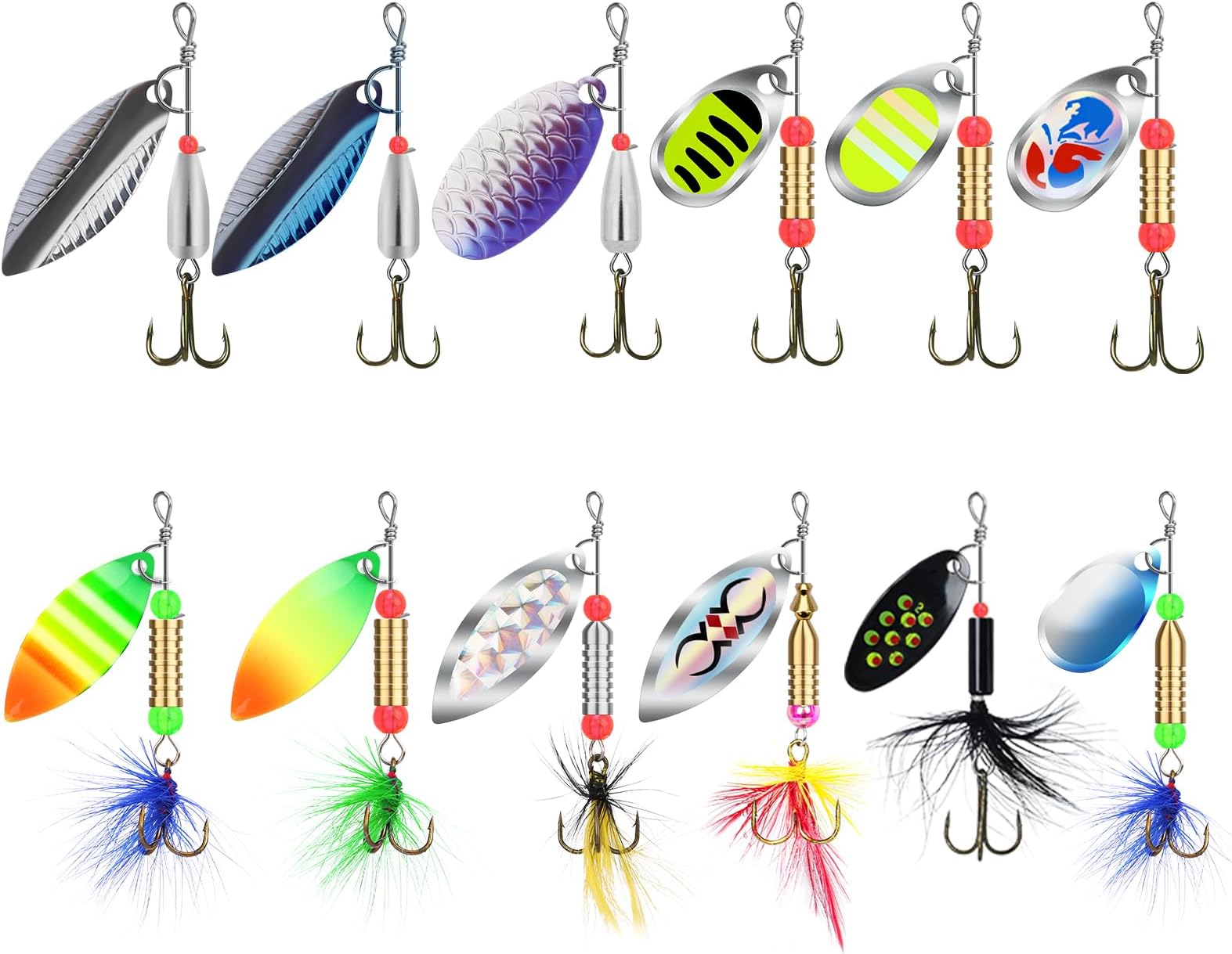 TRUSCEND Easy Catch Pre-Rigged Soft Lures, Unique Vibrating Swim Action and Trembly Sinking Move for More Bites, Amazing Soft Swimbait for Family Fishing, Fishing Lures for Bass Trout