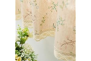 Floral Cafe Curtains: Little Grass and Flower Elegance for Your Home