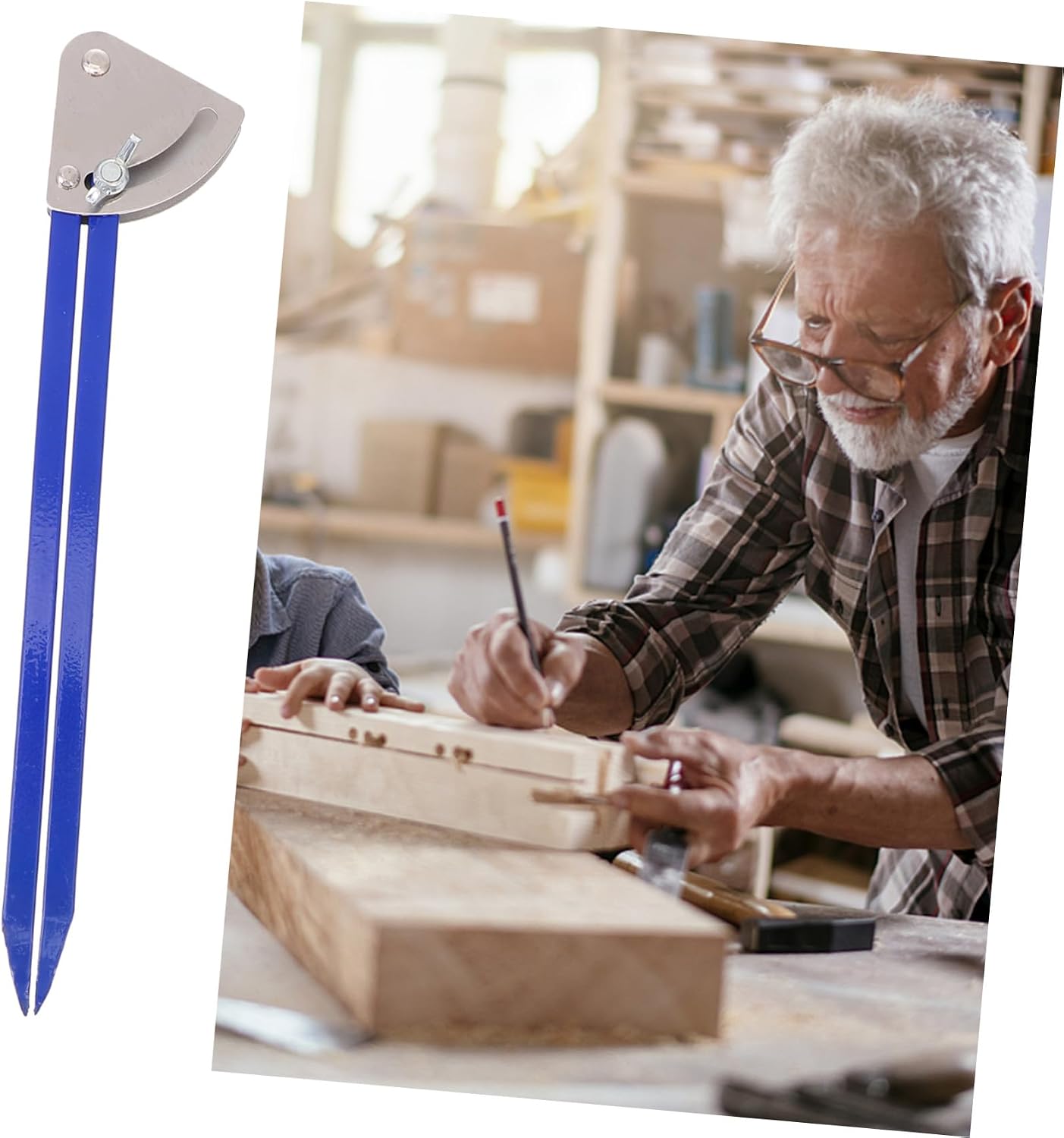 MAGICLULU 10-Inch Alloy Round Scriber Marking Gauge for Woodworking Precision Carpenter Tool Portable Marking Supply for Wood and Metal Projects