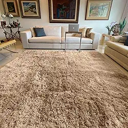 Tapete para Sala e Quarto Felpudo Cronos Casa Dona 200x300 cm Caramelo