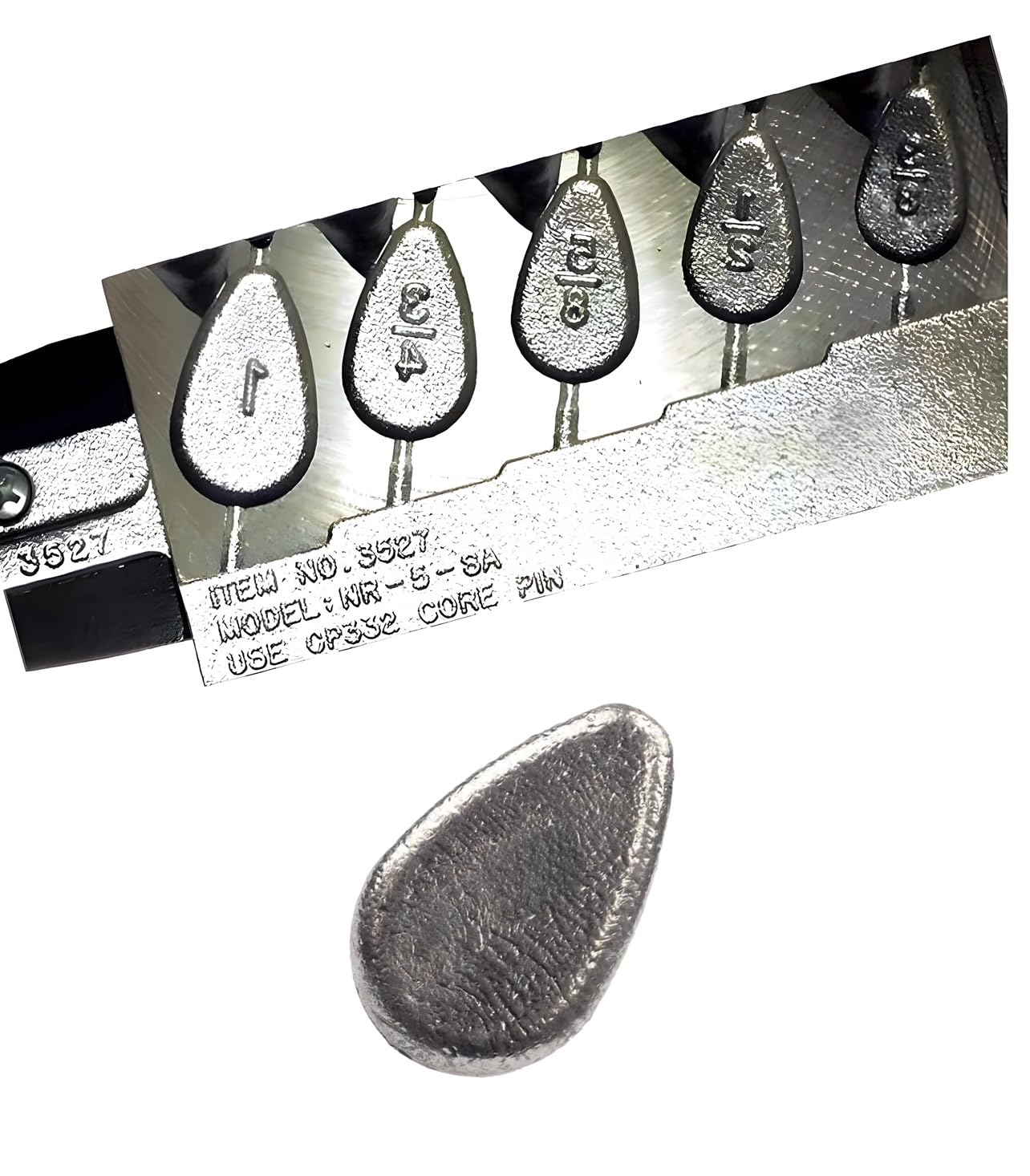 Do It Mold No Roll Sinker Production 3/8oz, 1/2oz, 5/8oz,3/4oz, 1oz (4 Cavities) Do it Mold 3527 NR-5-A