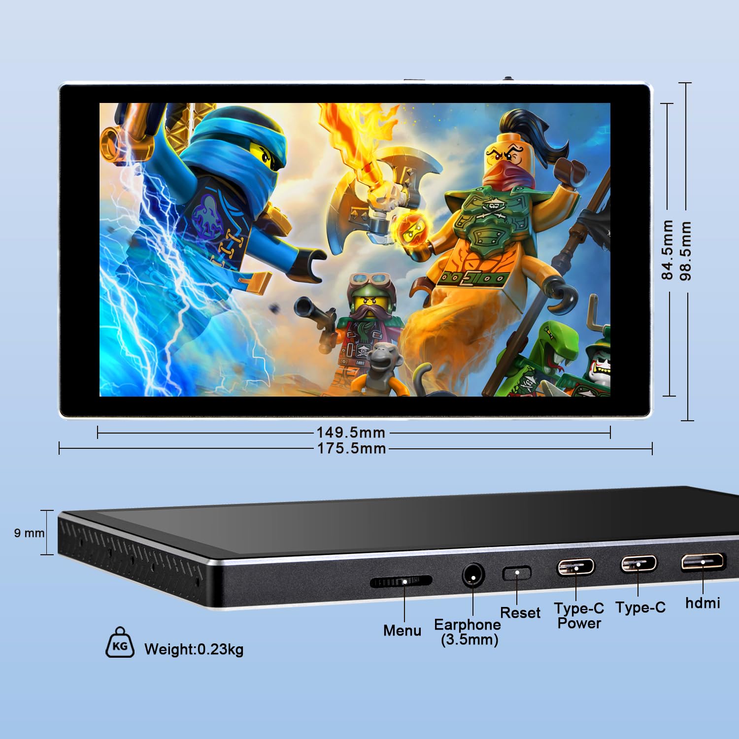 Amazon.com: wisecoco 7 inch Portable Monitor Touchscreen IPS 1080P