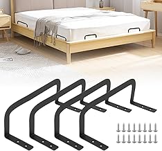 CISSIYOG Mattress Stopper, Sliding Mattress Stop, Mattress Stopper, Non-Slip Mattress Bar, Metal Mattress Stopper, Prevents Mattress from Slipping (4 Pieces)
