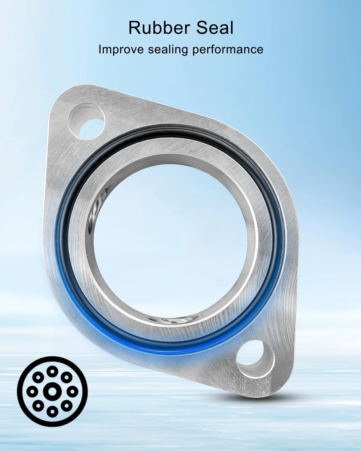 Thermostat Housing Spacer Fit for Brodix HV Series Intake Chevy SBC/BBC V8 Engine, Aluminum Water Neck Spacer with Sealing Ring