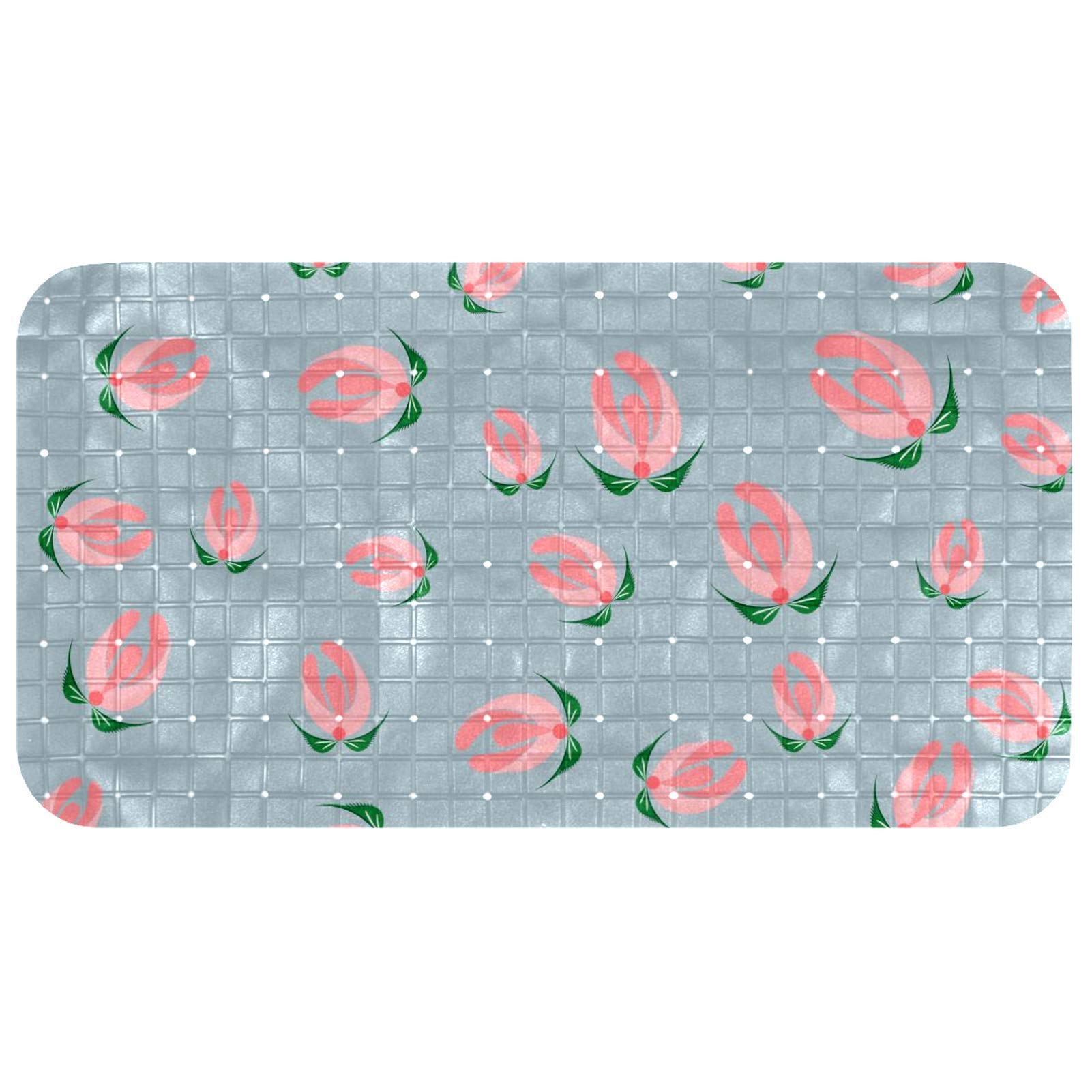 Tapis de bain antidérapant floral pour sécuriser le sol en marbre de votre salle de bain