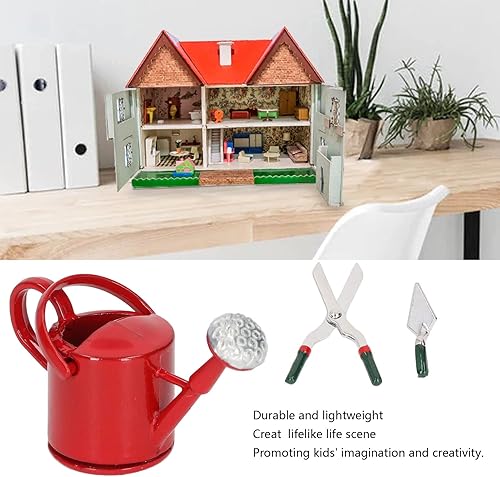 Miniatura 4 de Herramientas de jardinería en miniatura, herramienta de jardín de casa de muñecas 112, tijeras de pala, herramientas de jardinería en miniatura de