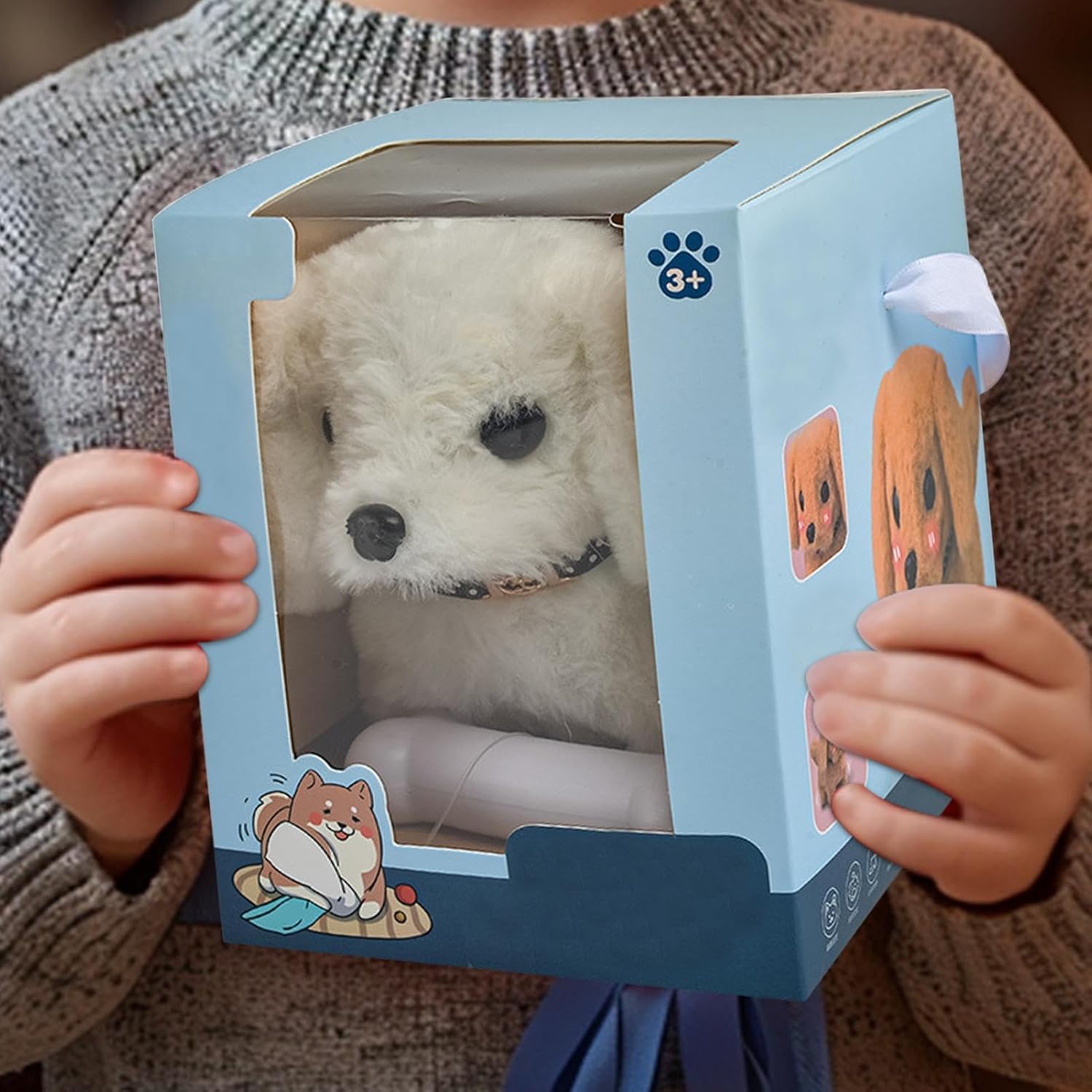 Smart Robotic Puppy | Interactive Plush Dog Toy For Kids | Walking, Barking, Wagging Tail | Realistic Robotic Pet For Boys And Girls Ages 0-3 | Cute And Playful