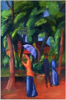 BMZFYBS Canvas Wall Art Famous Paintings-Pictures Decoration-Walking in Park-Poster and Prints for Living Room 30x45cm12x18in Unframed