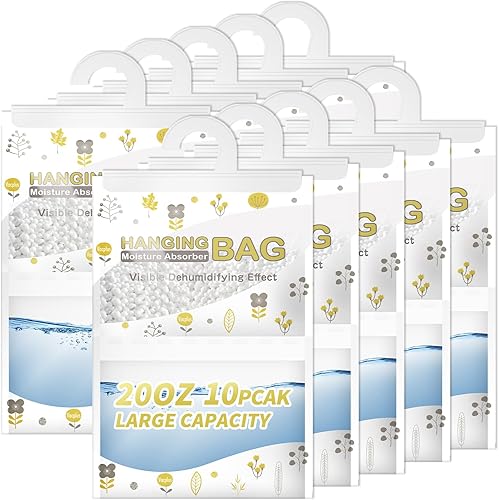Vacplus Absorbentes de humedad, bolsas deshumidificadoras de armario colgantes, paquetes de humedad, desecantes, deshumidificadores de armario sin