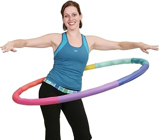 Weighted Hula Hoop, ACU Hoop 6L - 5.3lb Large, Weight Loss Fitness Exercise Sports Hoop with ridges (Rainbow Colors)