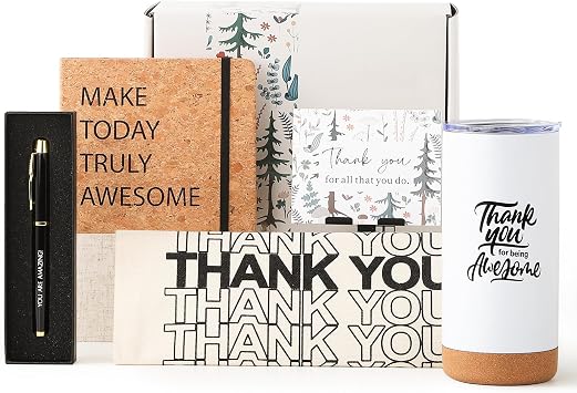 APRBOX Teacher Appreciation Gifts in Bulk Thank You Gift for Women with Thank You Cards for Men Employee Principal Appreciation Gifts Baskets for Coworkers Social Secretary Gifts Going Away